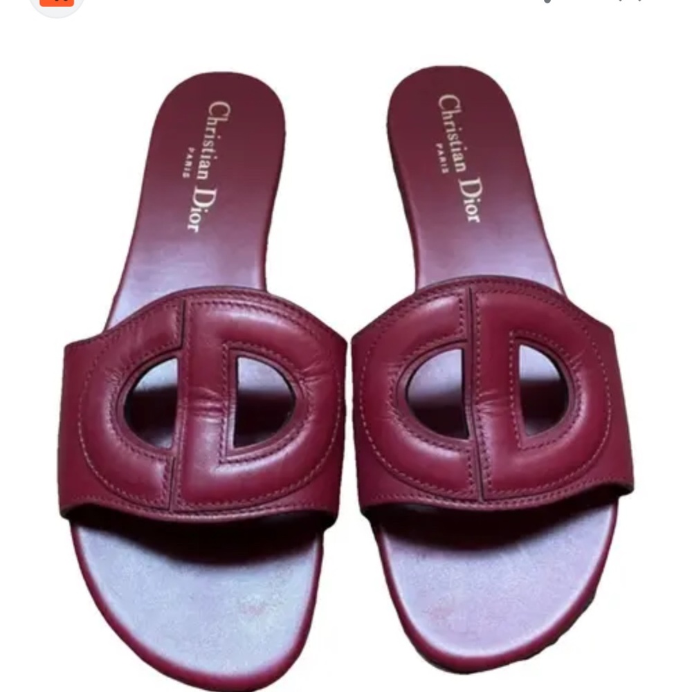Dior D-Club patent leather mules